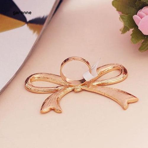 Nhẫn hình nơ đính đá phong cách sang trọng thanh lịch dành cho nữ