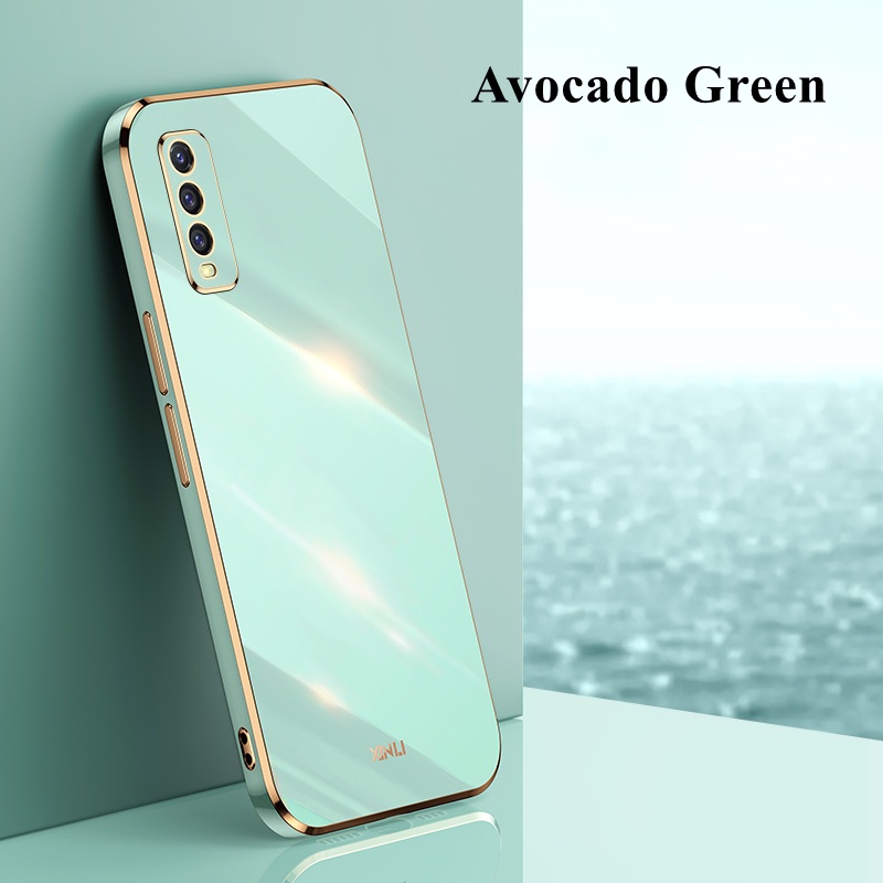Ốp Điện Thoại Cao Su Dẻo Mạ Màu 6D Sang Trọng Cho Vivo V21e V20 Pro V11i V9 V5 V15 Y85 Y83 Y66 Y67 Y51 2020 S12