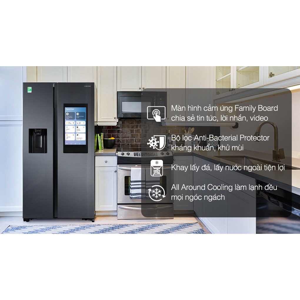 Tủ lạnh Family Hub Samsung Inverter 616 lít RS64T5F01B4/SV - Showroom Tivi TPHCM