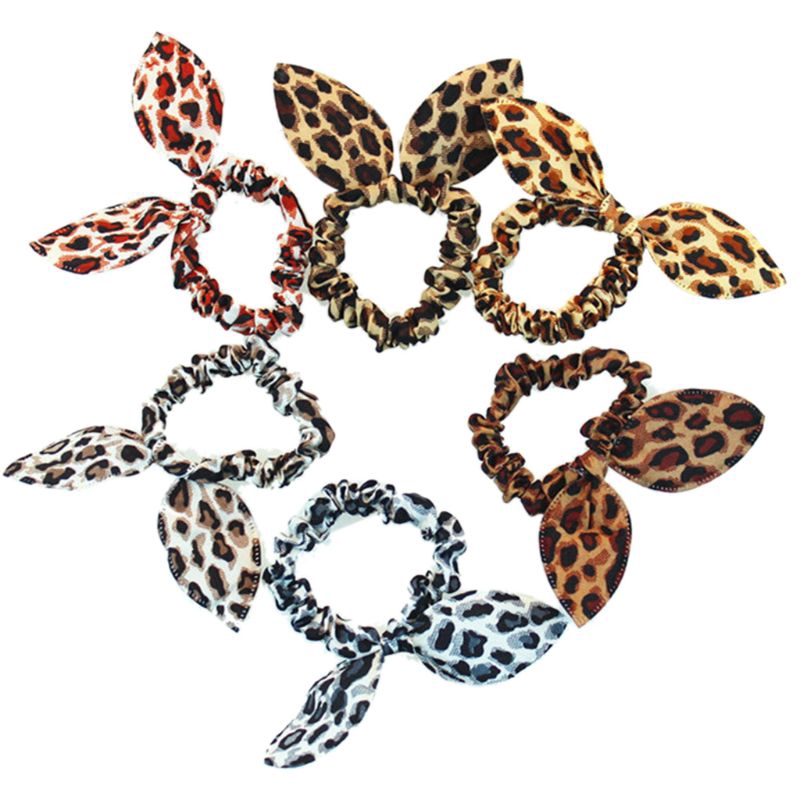 Thun Cột Tóc Co Giãn Hình Tai Thỏ Nhiều Màu