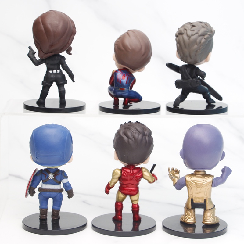 Lẻ 6 mô hình nhân vật Avenger Marvel - Biệt đội siêu anh hùng size 10cm - Mẫu 1