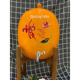 Bình nước sứ Bát Tràng 8 lít, 10 lít
