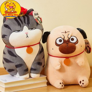Gấu Bông Chó Bông Nô Tài Chất Nhung Mềm Mịn - Chó Mặt Ruồi Siêu Cute