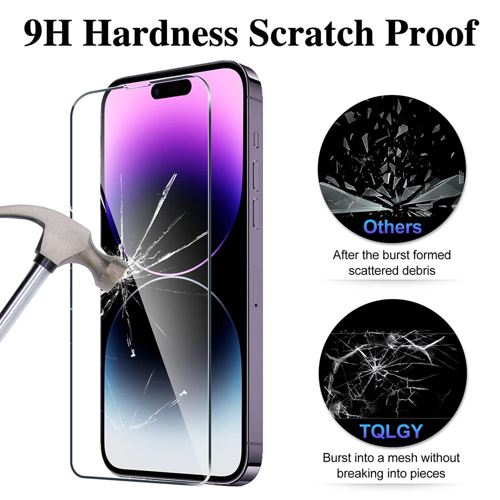 Miếng Dán Kính Cường Lực HD Bảo Vệ Màn Hình Điện Thoại Chống Dấu Vân Tay Cho IPhone14 / 14 Plus / 14 Pro / 14 Pro Max