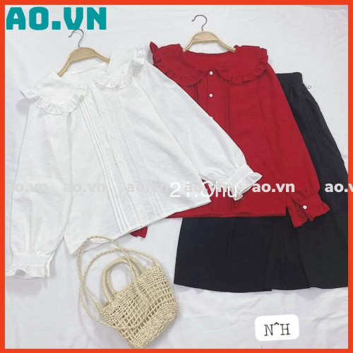 {ao.vn} áo babydoll tay bèo hàng QCCC loại 1, áo sơ mi bánh bèo mẫu mới 2021 có size Yannan.vn | BigBuy360 - bigbuy360.vn