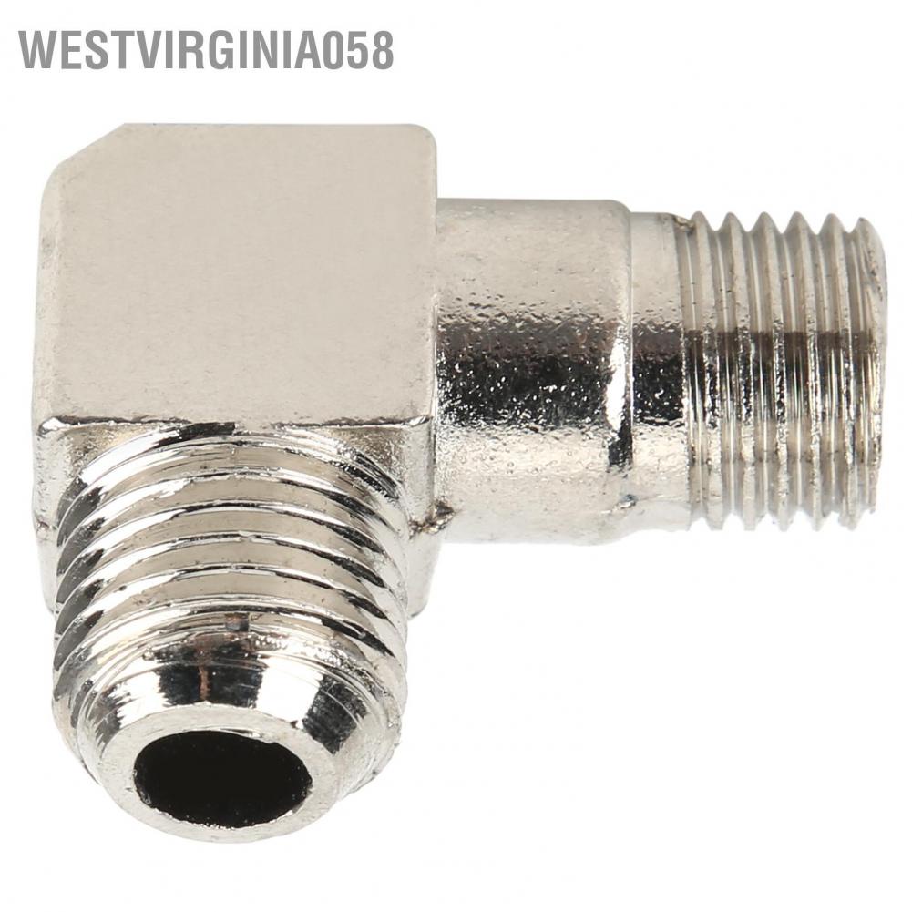 Westvirginia058 Air Pump Connection Elbow Right Angle Zinc Alloy Thread Pipe Joint Accessories 1/4 x 14