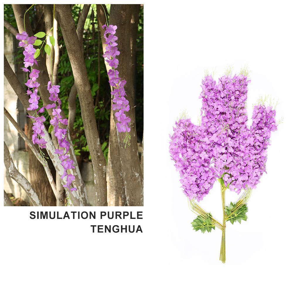 Hoa Tử Đằng Giả Bằng Lụa 110CM Treo Trang Trí Đám Cưới / Sân Vườn