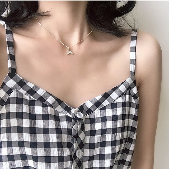 Dây chuyền thiết kế đuôi tiên cá tinh tế phong cách Hàn Quốc B11 độc đáo