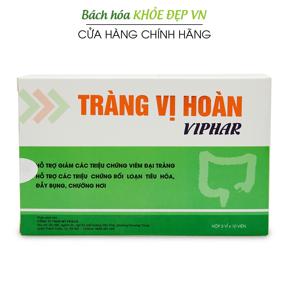 TRÀNG VỊ HOÀN thảo dược giảm viêm đại tràng, đầy hơi khó tiêu - 30 viên