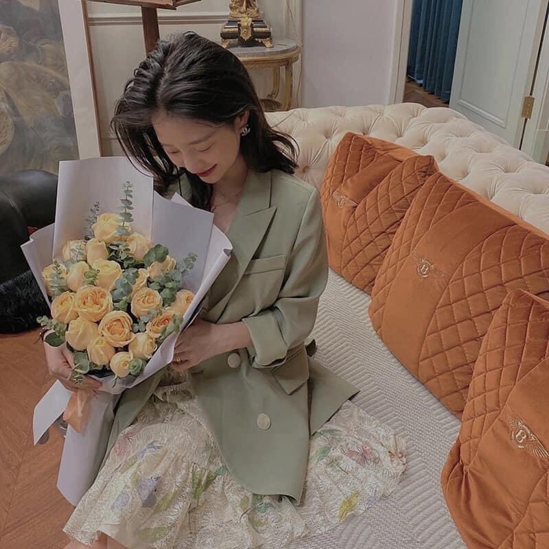 Áo blazer xanh mint màu hit hot phong cách hàn quốc sp000303