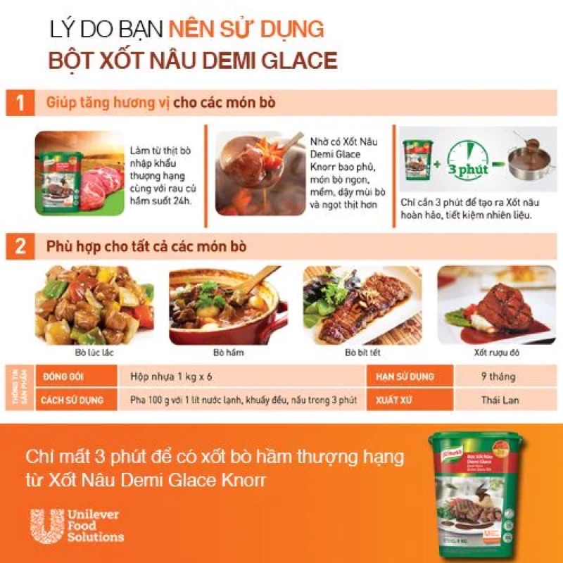 BỘT XỐT NÂU DEMI GLACE KNORR