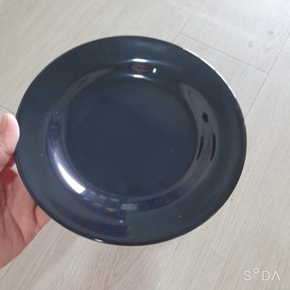 Dĩa tròn cạn melamine màu đen bóng DC66-DC99 Cao Cấp- Sang trọng