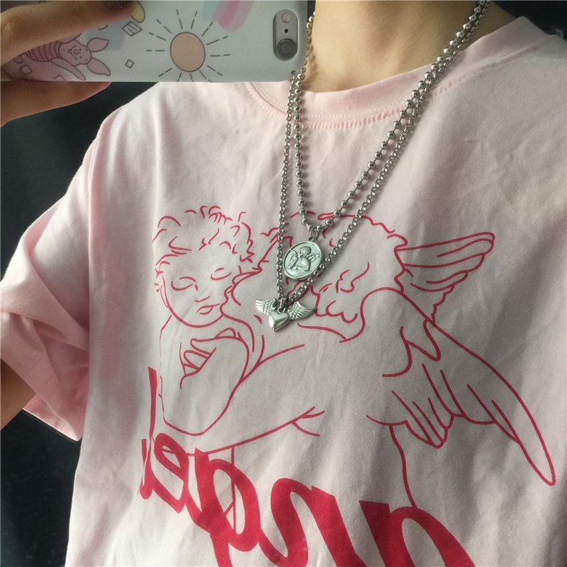 [Giao Hàng Miễn Phí] Mặt Dây Chuyền Hình Thần Tình Yêu Cupid 22039 Thời Trang Cá Tính