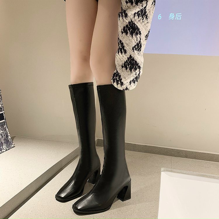 Bốt nữ da bóng boots đùi cao cấp đế số 7 chắc chân cá tính trẻ trung | BigBuy360 - bigbuy360.vn