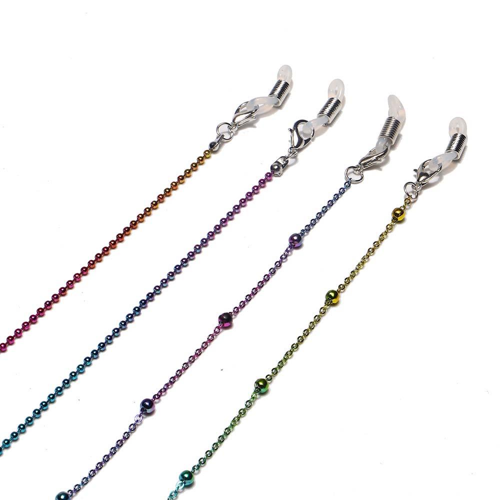 Dây Đeo Mắt Kính Chống Trượt Chống Thất Lạc Đính Hạt Màu Cầu Vồng Xinh Xắn Giá Đỡ