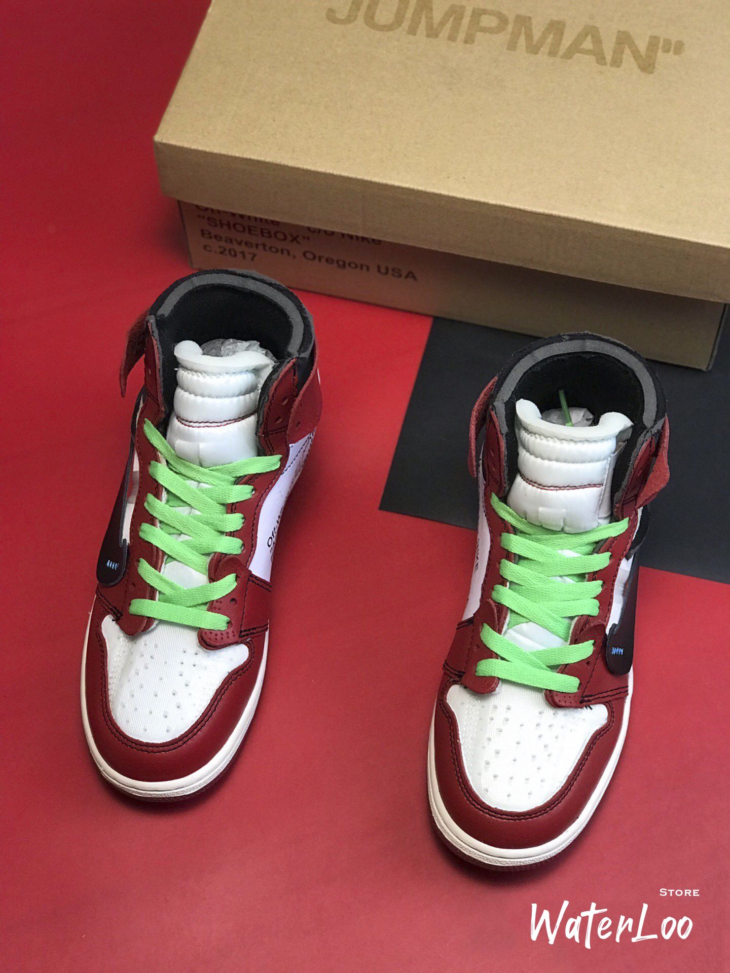 [FREESHIP+HỘP+QUÀ] Giày Thể Thao Sneakers AIR JORDAN 1 OFF WHITE Retro High Chicago đỏ trắng