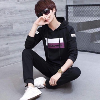 Bộ nam nỉ bông có mũ Rave