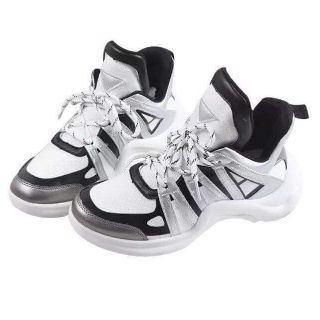 [FULL BOX] Giày nữ thể thao Archlight Silver độn đế 3 phân 2 màu trắng/đen | Silver Archlight Sneaker