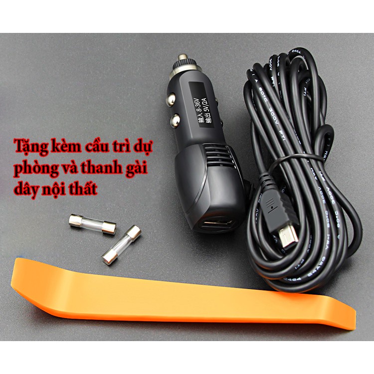Nguồn camera hành trình ,kèm cổng sạc USB điện thoại cao cấp .