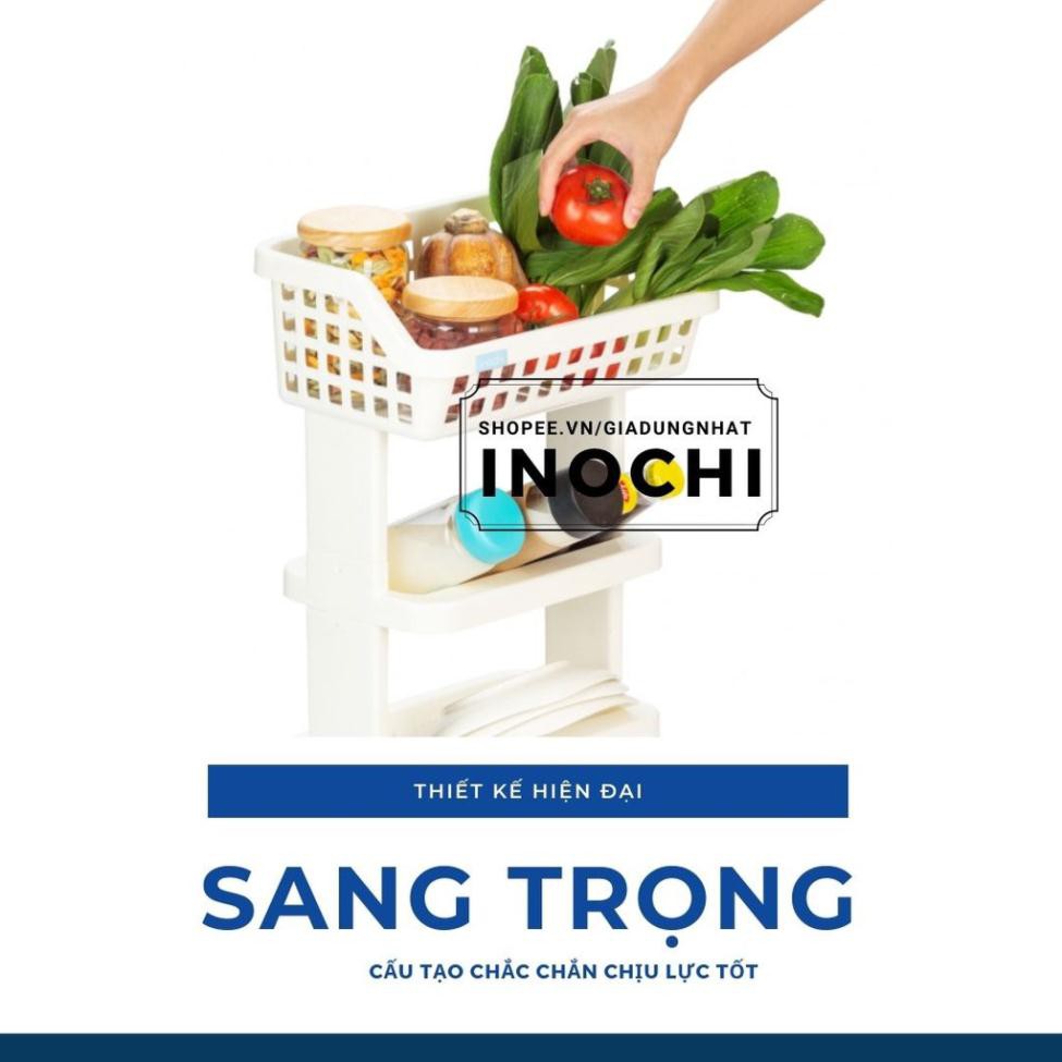 Kệ Bếp Nhựa Nhật Bản Chính Hãng 3 Tầng Loại Lớn Thông Minh Dùng Đựng Gia Vị Nhà Bếp, Giá Để Đồ Nhà Tắm Rất Chắc Chắn