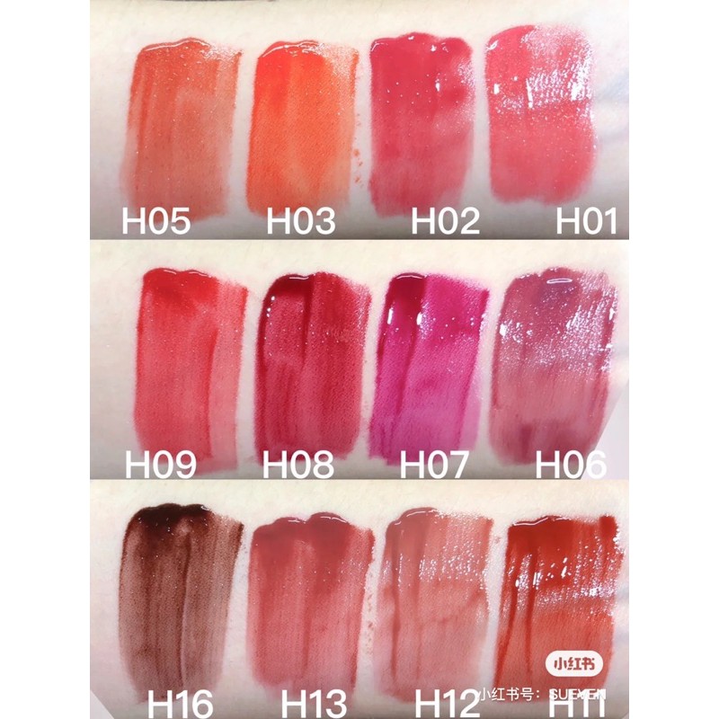 Có sẵn màu mới  - Son bóng vỏ đen perfect diary light summer water stain