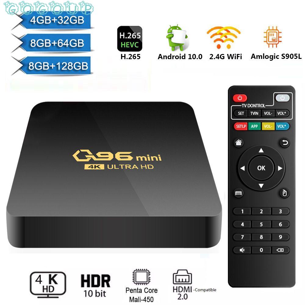 Đầu TV Box Q96 Mini 4K H.265 Android 10.0 2022 8GB+128GB 2.4G WIFI Amlogic S905L Lõi Tứ Chất Lượng Cao