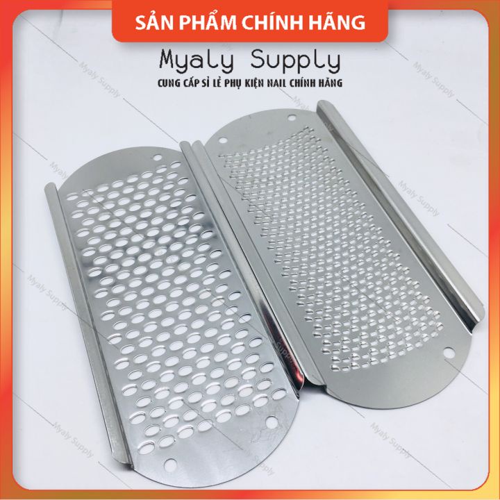 Chà Gót Chân Inox 304 Bằng Tay Lỗ To Lỗ Nhỏ Miếng Thay Chà Gót