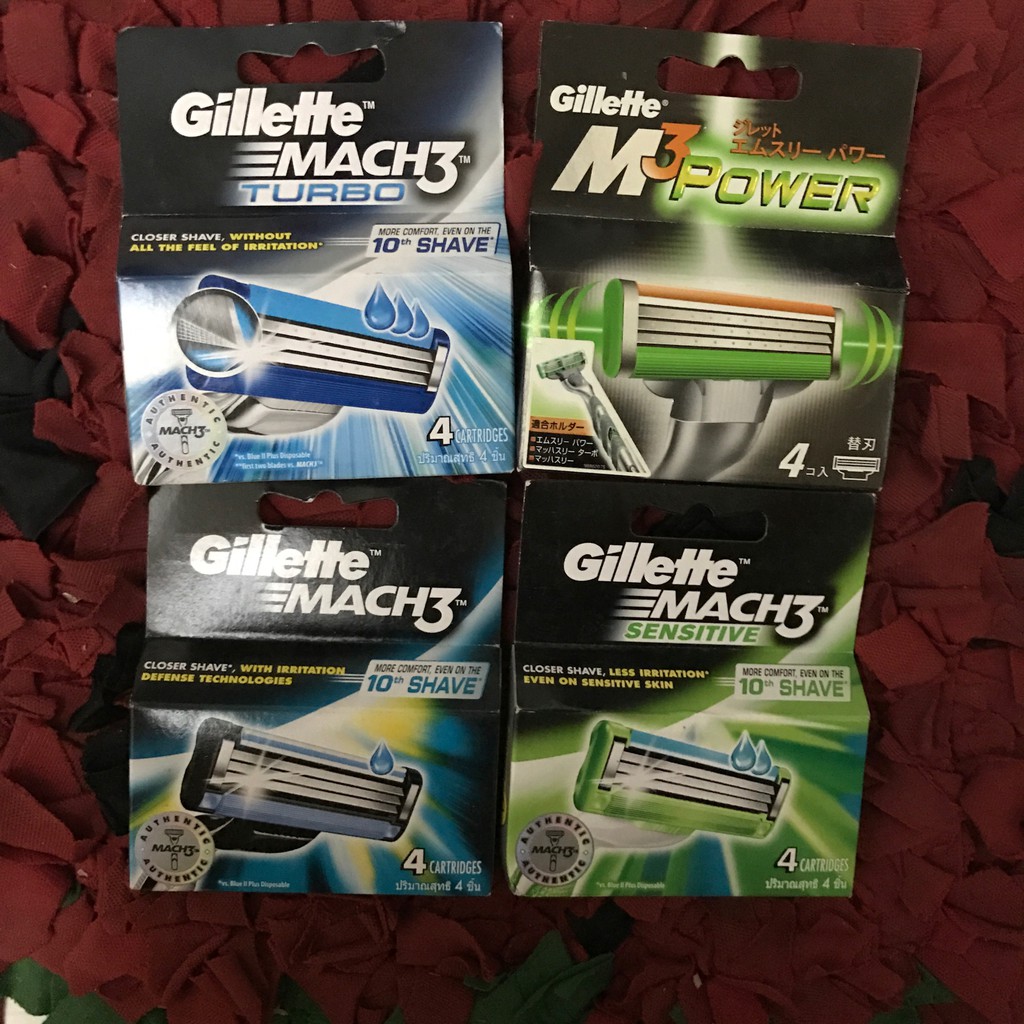 Lưỡi Cạo Gillette Mach3 - Vỉ 4 Lưỡi