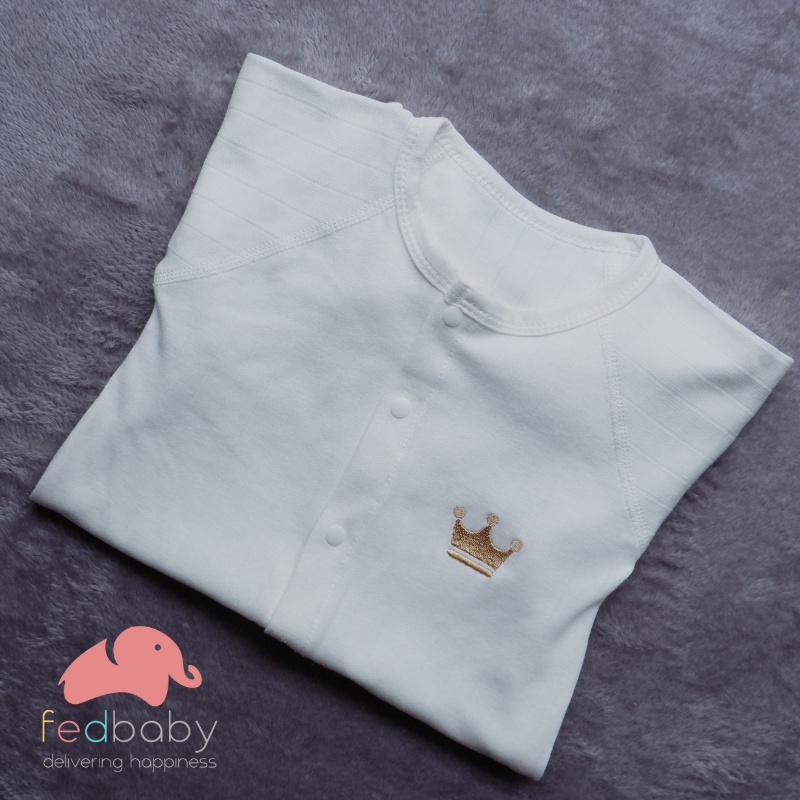 Body dài tay cho bé sơ sinh 100% cotton, 4 mùa - thương hiệu Fedbaby