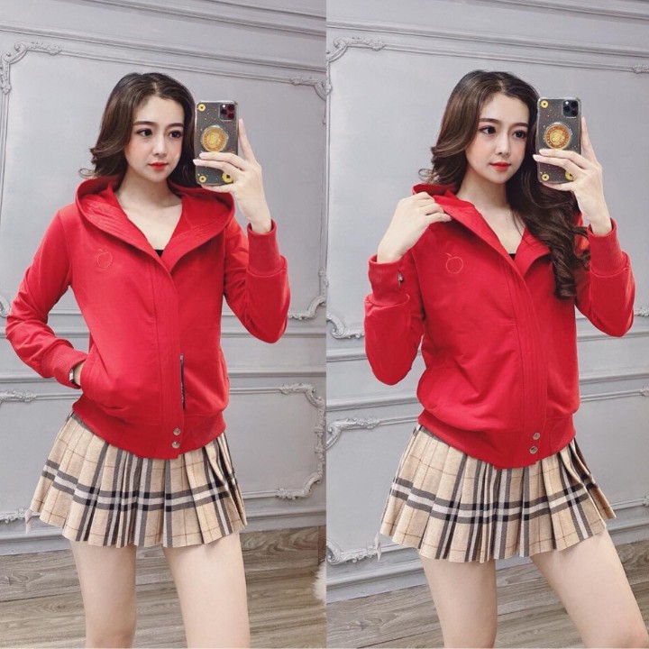 Áo Khoác Thun Cotton Nữ Cao Cấp Form Dài Nẹp Khóa Kéo Thời Trang mẫu Mới 2020_Hàng Có sẵn | BigBuy360 - bigbuy360.vn