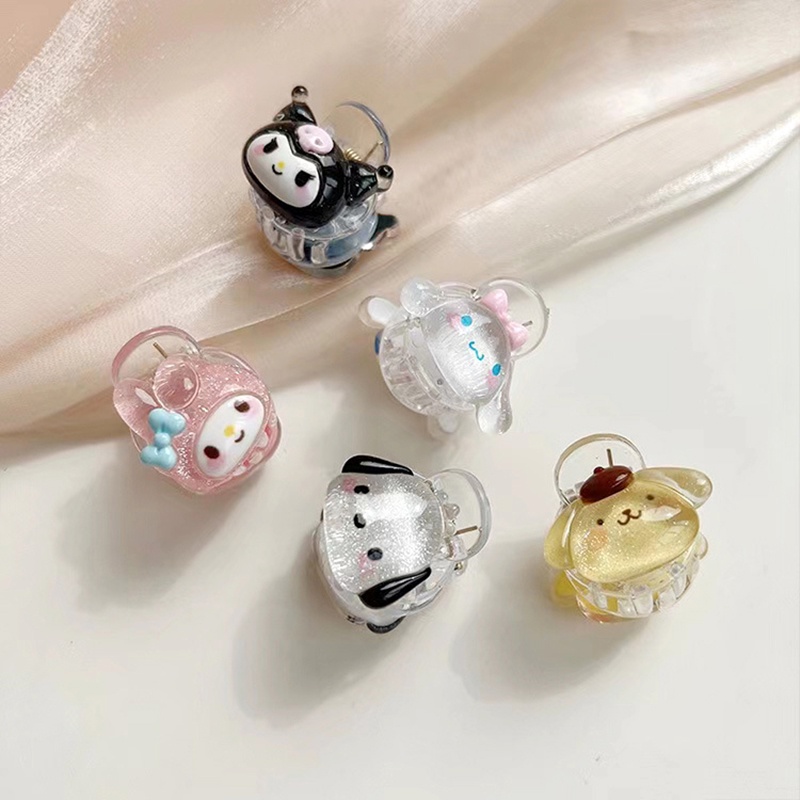 Kẹp Tóc Mini Bằng Acrylic Họa Tiết Hoạt Hình Dễ Thương Cho Nữ