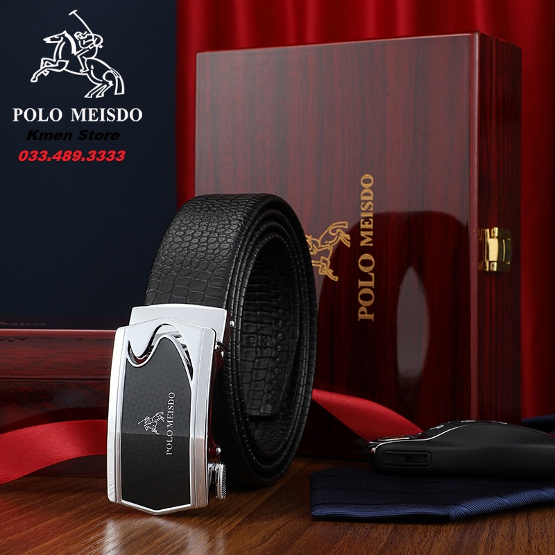 Thắt Lưng Nam Dây Nịt Nam Da Bò POLO MEISDO Sang Trọng Đẳng Cấp PL41