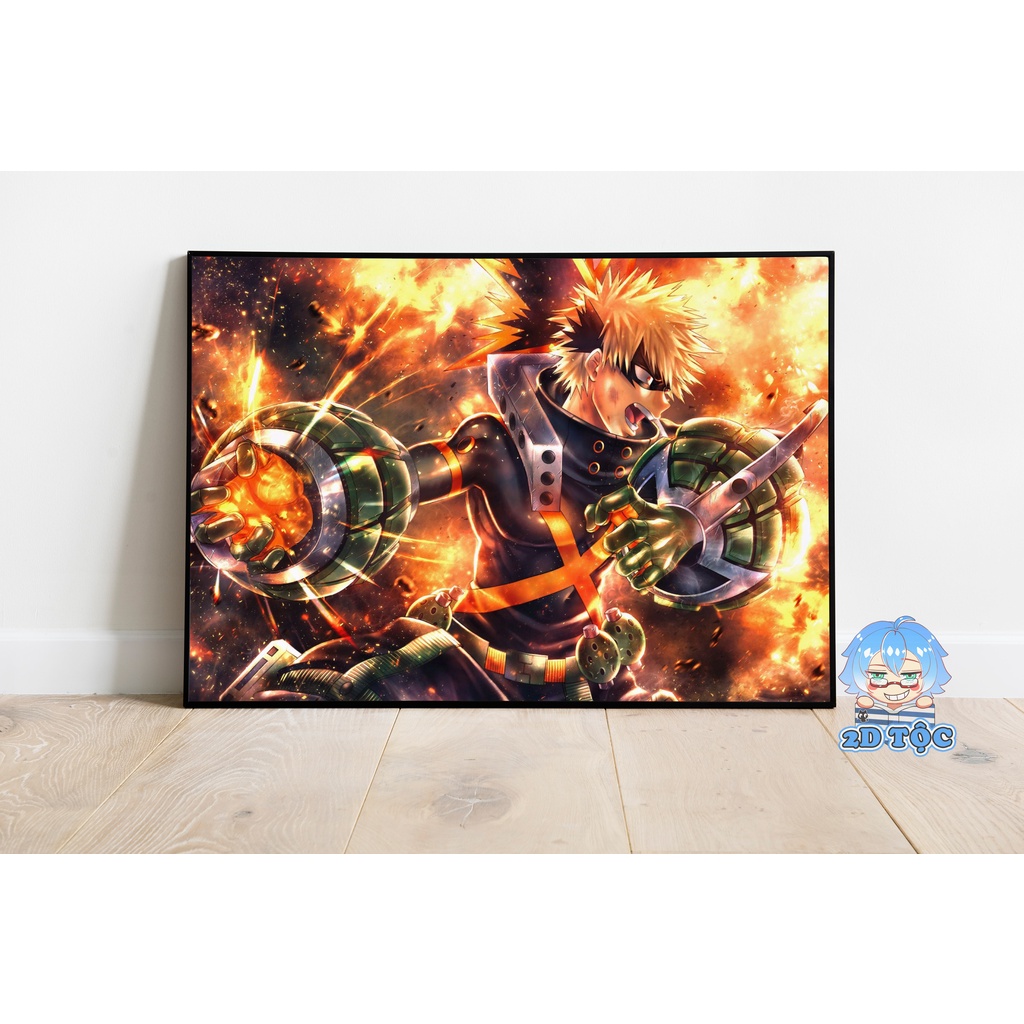 Ảnh poster A3 dán tường cao cấp Bakugo Katsuki (10) Anime Manga Boku no Hero Academia by 2D Tộc Shop