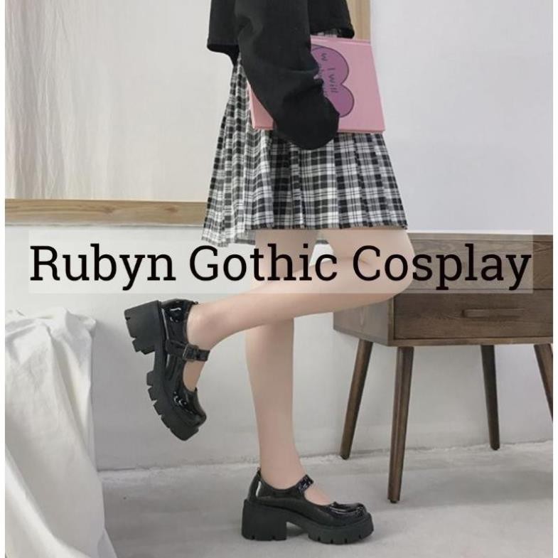 [CÓ SẴN] 🍁 Giày Lolita Oxford đế cao cosplay học sinh Nhật Bản ( BÓNG VÀ NHÁM ) -h91 | BigBuy360 - bigbuy360.vn