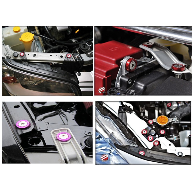 FENDER Set 10 Ốc Vít m6 jdm Cho Xe Ô Tô