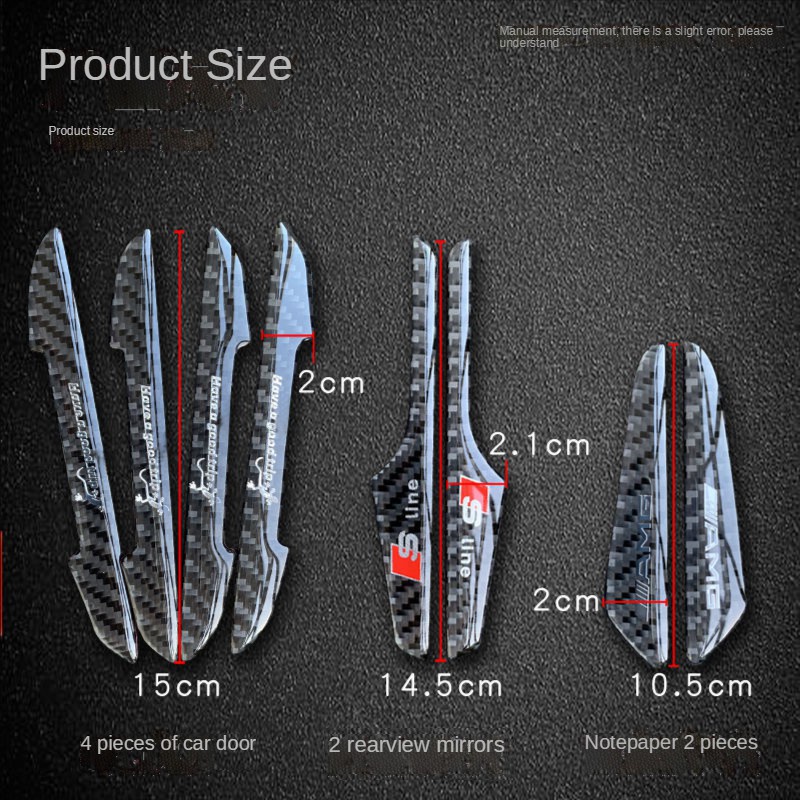 Miếng dán sợi carbon chống va chạm cho gương chiếu hậu xe hơi
