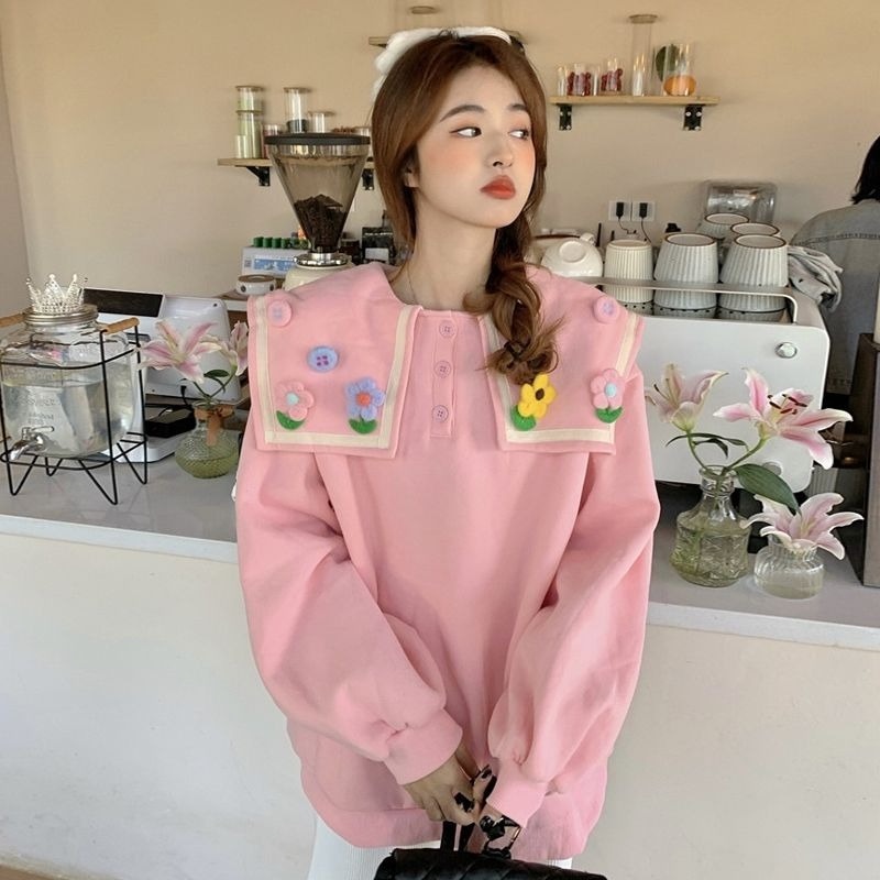 Áo Sweater Cổ Bẻ Dáng Ôm Dễ Phối Đồ Thời Trang Cho Nữ