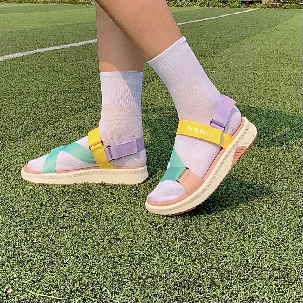 Giày Sandal Nữ Sắc Màu Nanu 08 Tropical form quai chéo có thể tháo rời