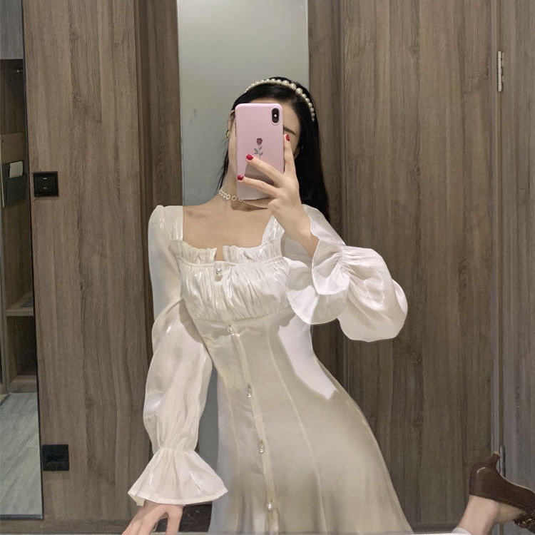 Đầm Xòe Cổ Vuông Thiết Kế Đơn Giản Thanh Lịch Cho Nữ | BigBuy360 - bigbuy360.vn