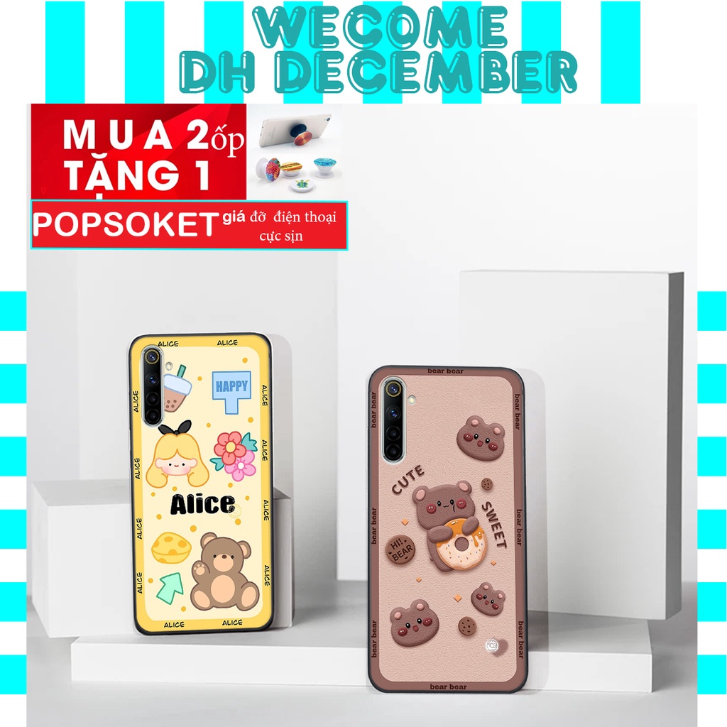 Ốp lưng Realme 6 / 6 PRO  in hình 3D gấu mới nhất - sang - chảnh - ĐẸP- BỀN