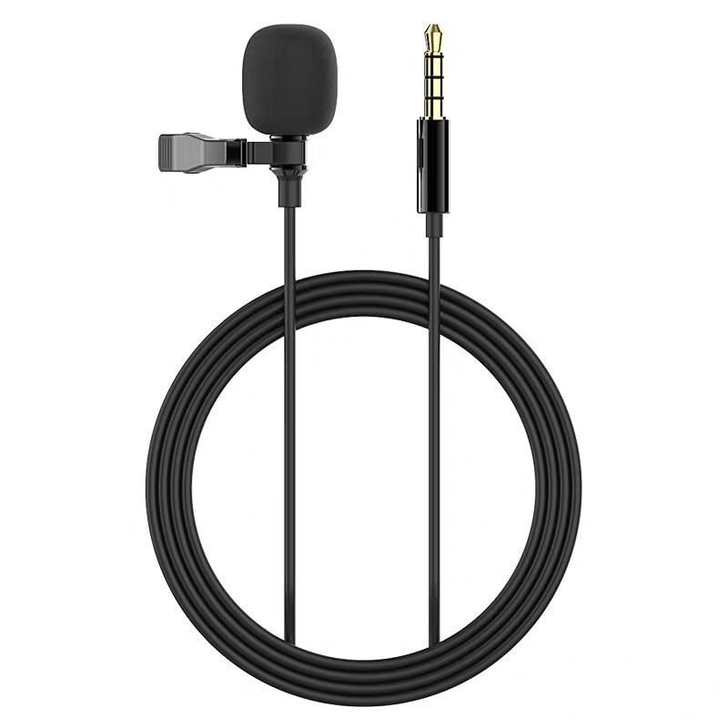 Mic Thu Âm Cho Điện Thoại Cài Áo Mini Giắc Cắm 3.5 mm Lavalier Microphone GL-119, Cho Quay Video Và Micro Livestream