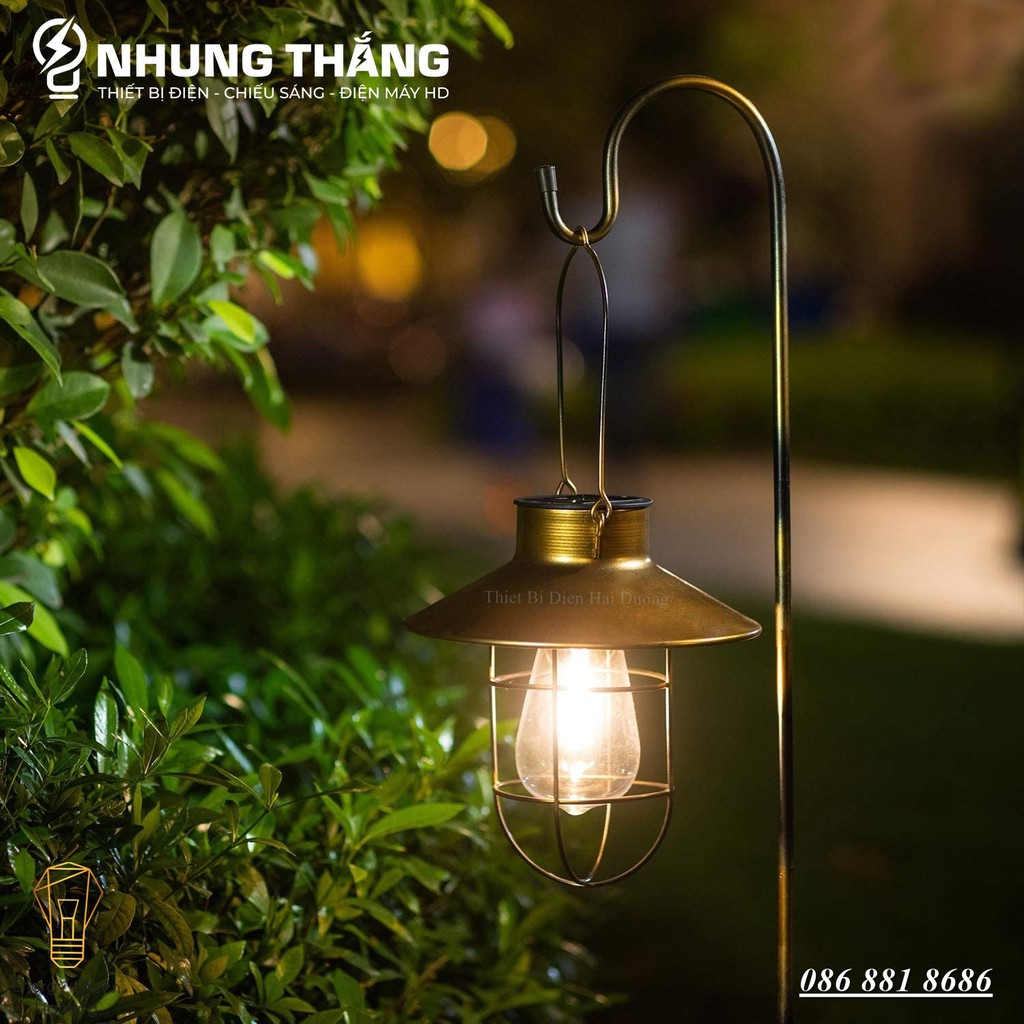 Đèn Treo Thả Phòng Nổ Retro PA02 - Sử Dụng Năng Lượng Mặt Trời - Decor Bắc Âu Trang Trí -Chống Nước Ip65 - Tặng Kèm Bóng