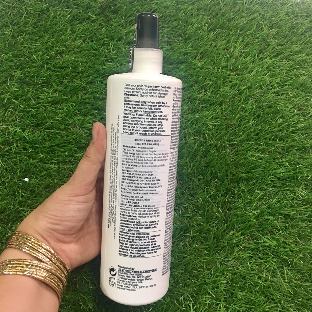 KEO XỊT VÀ TẠO KIỂU DƯỠNG TÓC SÁNG BÓNG FREEZE AND SHINE SUPER SPRAY PAUL MITCHELL 500ml 500ML