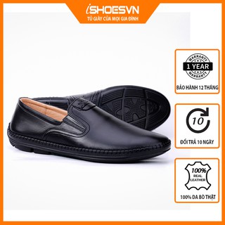 Giày lười nam da bò thật ISHOESVN IS413