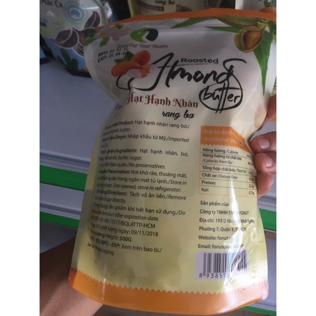 Hạnh Nhân Vỏ Mỏng- Túi 500gr (Hàng NK)