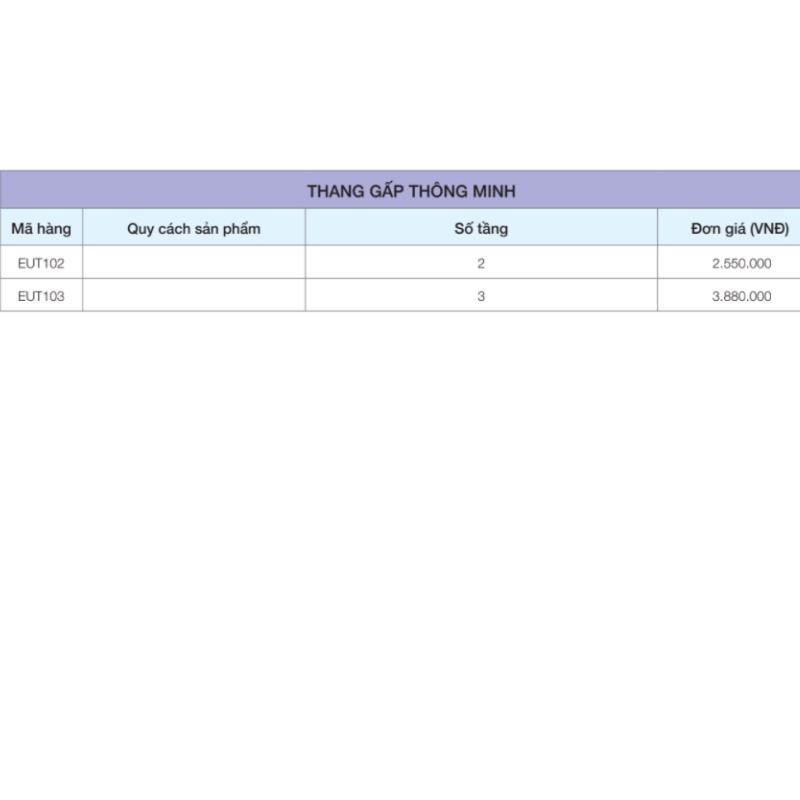 Thang Gấp Thông Minh Eurogold - EUT102/EUT103