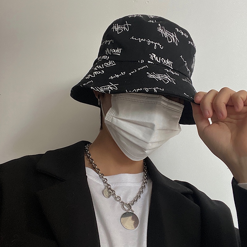 Mũ Bucket Chống Nắng Hai Mặt Thời Trang Xuân Thu Phong Cách Hàn Quốc Cho Nam Và Nữ