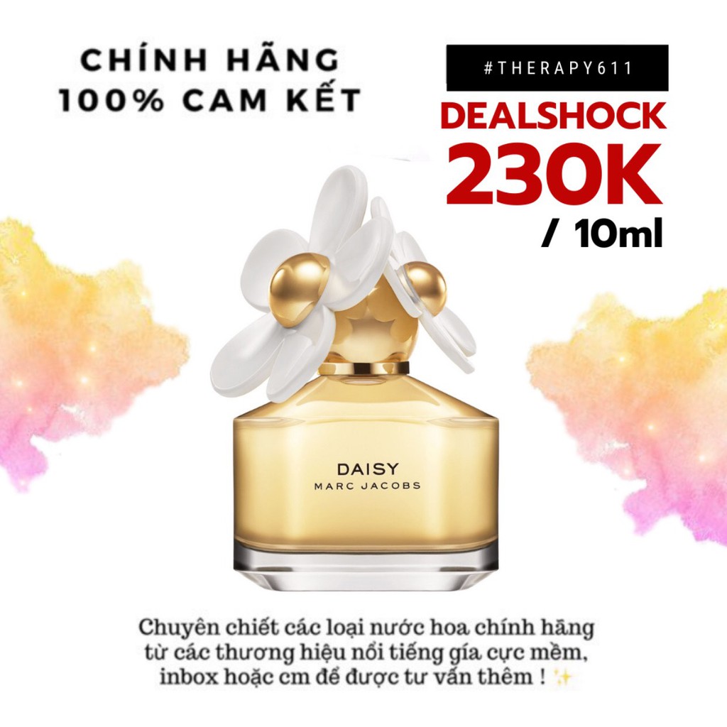 [𝗦𝗔𝗟𝗘]..::✨Nước hoa chính hãng Nữ Marc Jacobs Daisy Eau De Toilette 5ml/10ml/20ml -𝕂𝔻𝕡𝕖𝕣𝕗𝕦𝕞𝕖𝕤