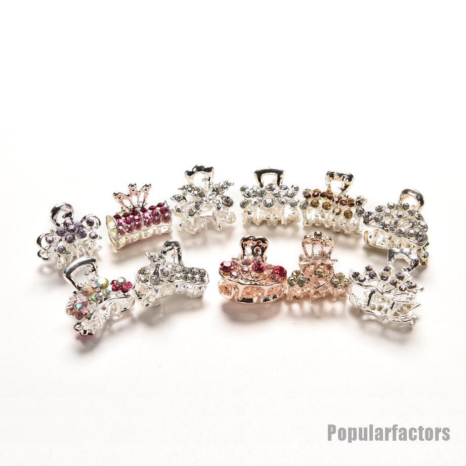 Kẹp Tóc Càng Cua Đính Hoa Và Pha Lê