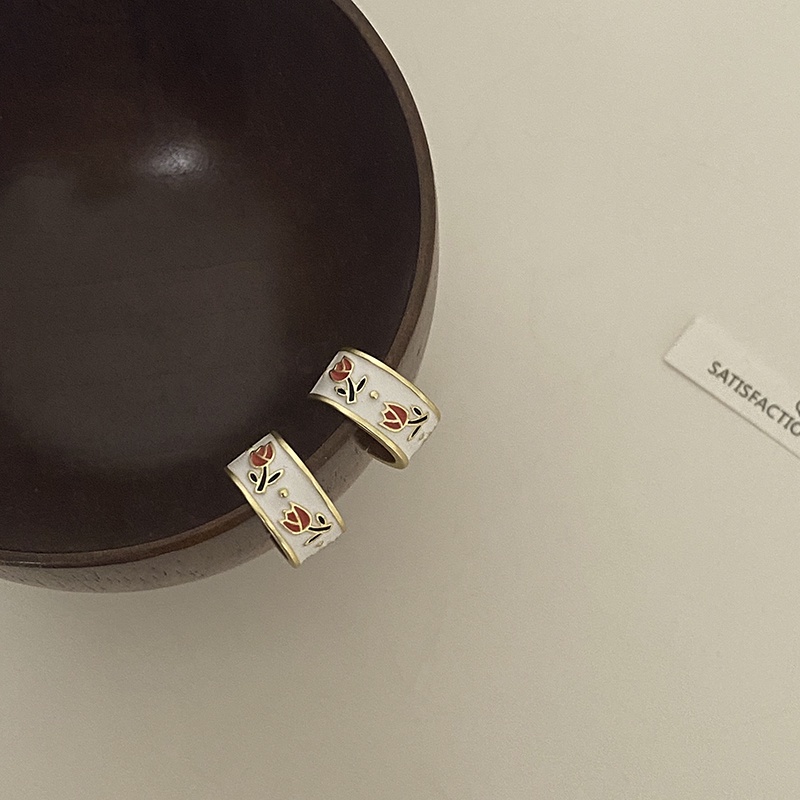 ✨✨Hoa Tai Mạ Bạc 925 Hình Hoa tulip Xinh Xắn Cho Nữ